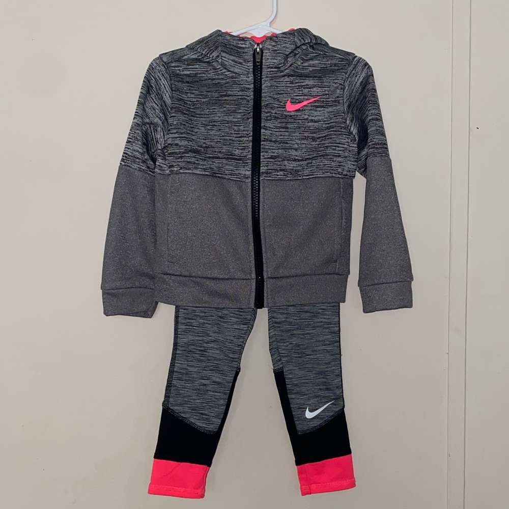 Nike Kids Gray and Pink Activewear Set - Picture 1 of 6